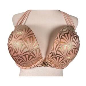 This Victoria's Secret bikini top features a distinctive art